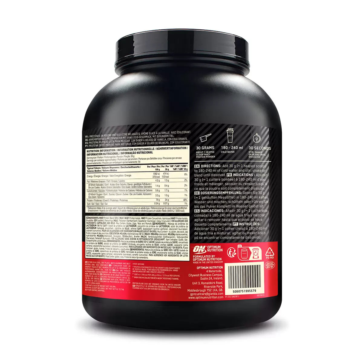Optimum Nutrition Gold Standard 100% Whey Vanilla Ice Cream, 1.67kg