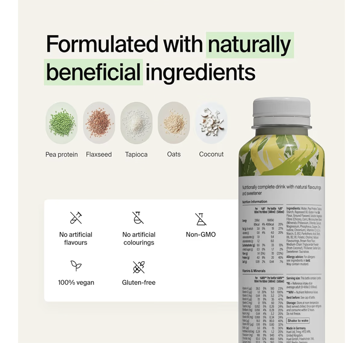 Huel Complete Meal Drink Banana, 8 x 500ml