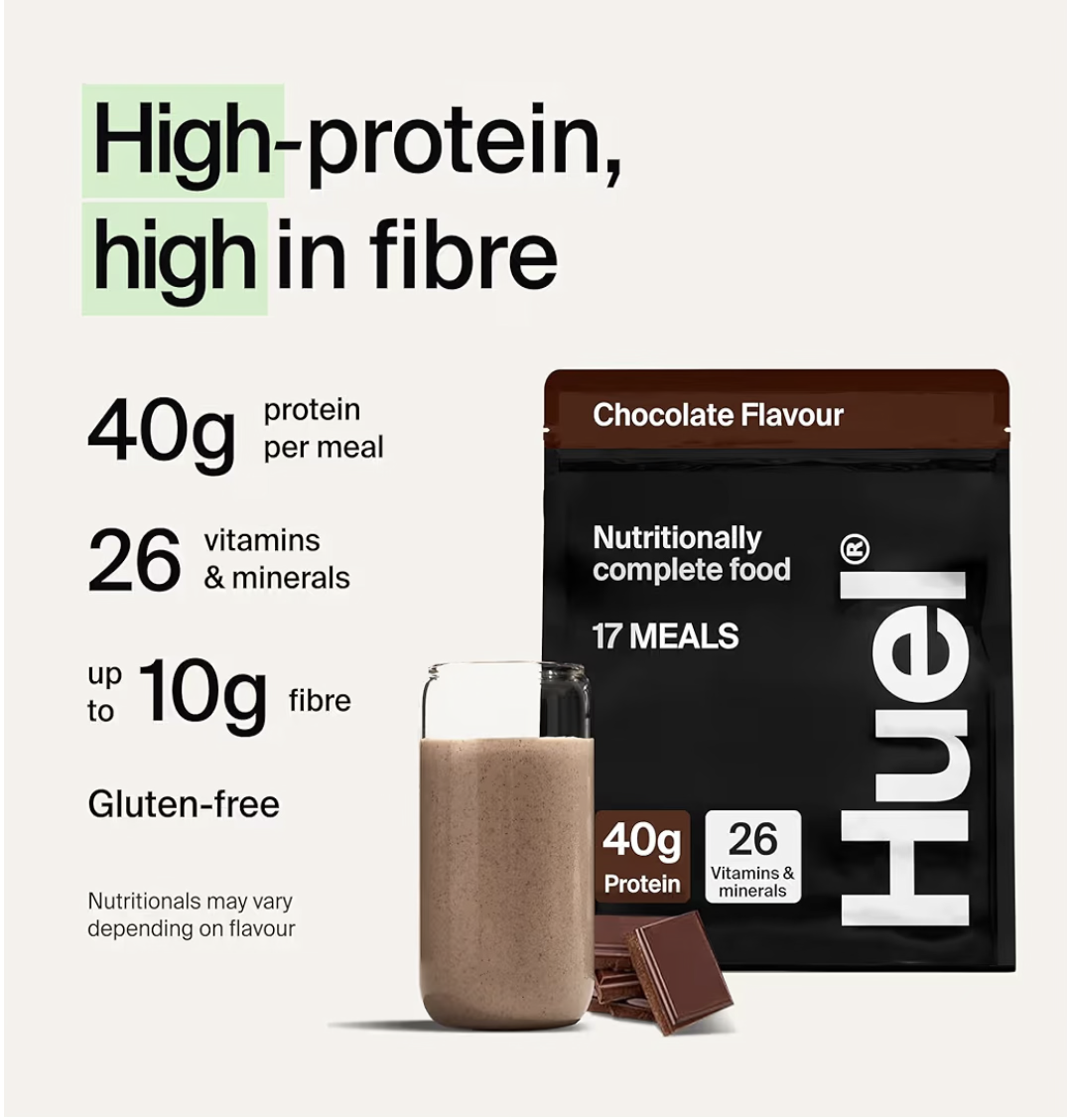 Huel Chocolate Black Edition: High Protein Nutritionally Complete Powder Meal , 2.7kg
