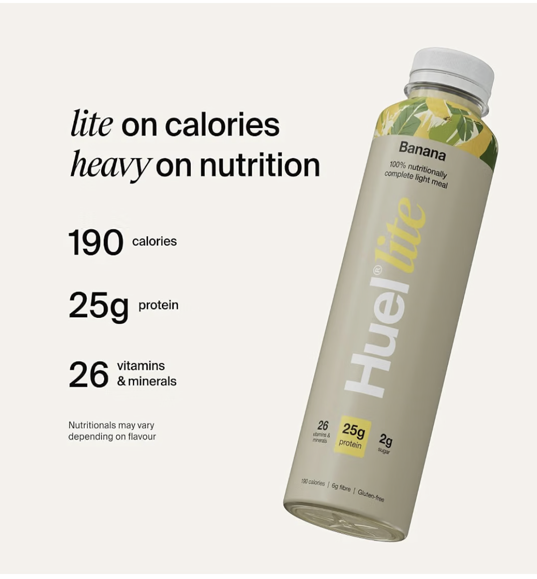 Huel Lite Complete Meal Drink Banana, 8 x 500ml