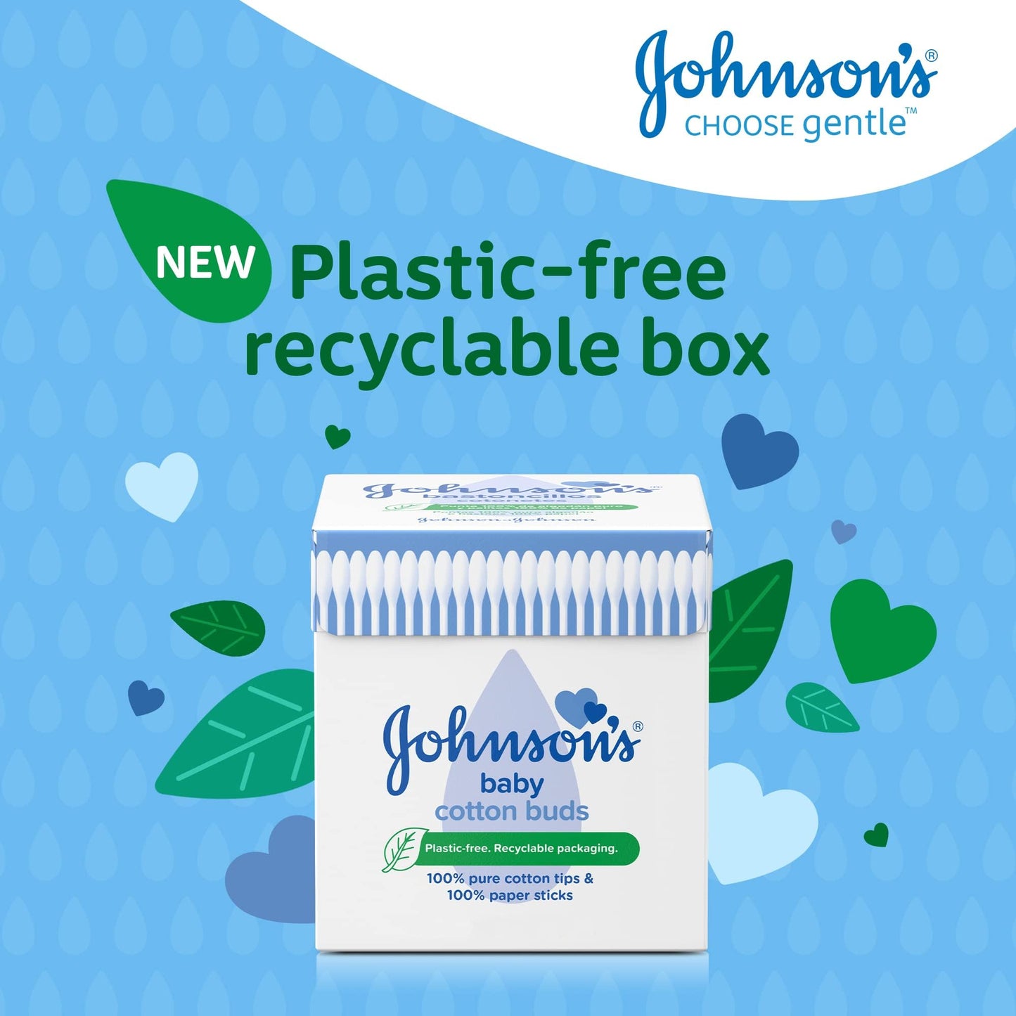 Johnson's Baby Cotton Buds (1 x Pack of 200) Soft & Gentle Ear Cotton Buds