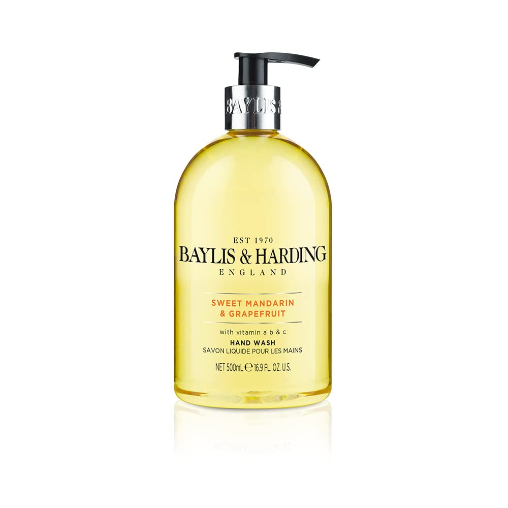 Baylis & Harding Sweet Mandarin and Grapefruit Hand Wash, 500 ml (Pack of 3) - Vegan Friendly