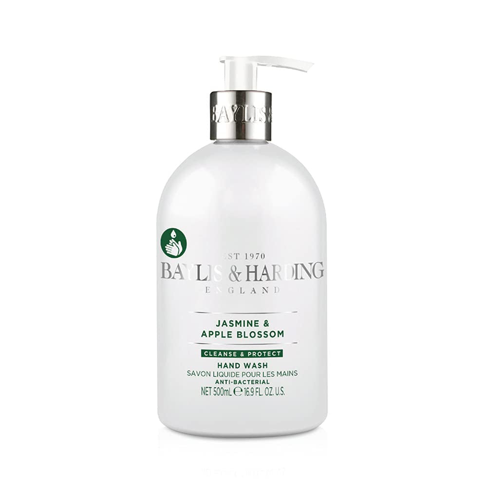 Baylis & Harding Jasmine and Apple Blossom Anti-Bacterial Hand Wash, 500 ml (Pack of 3) - Vegan Friendly