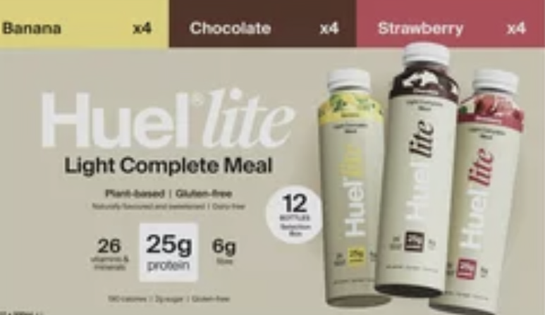 Huel Lite Complete Meal Drink Mixed Box, 12 x 500ml